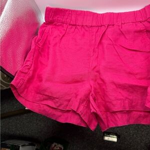 High-Waist J. Crew Shorts in Vibrant Hot Pink - Small